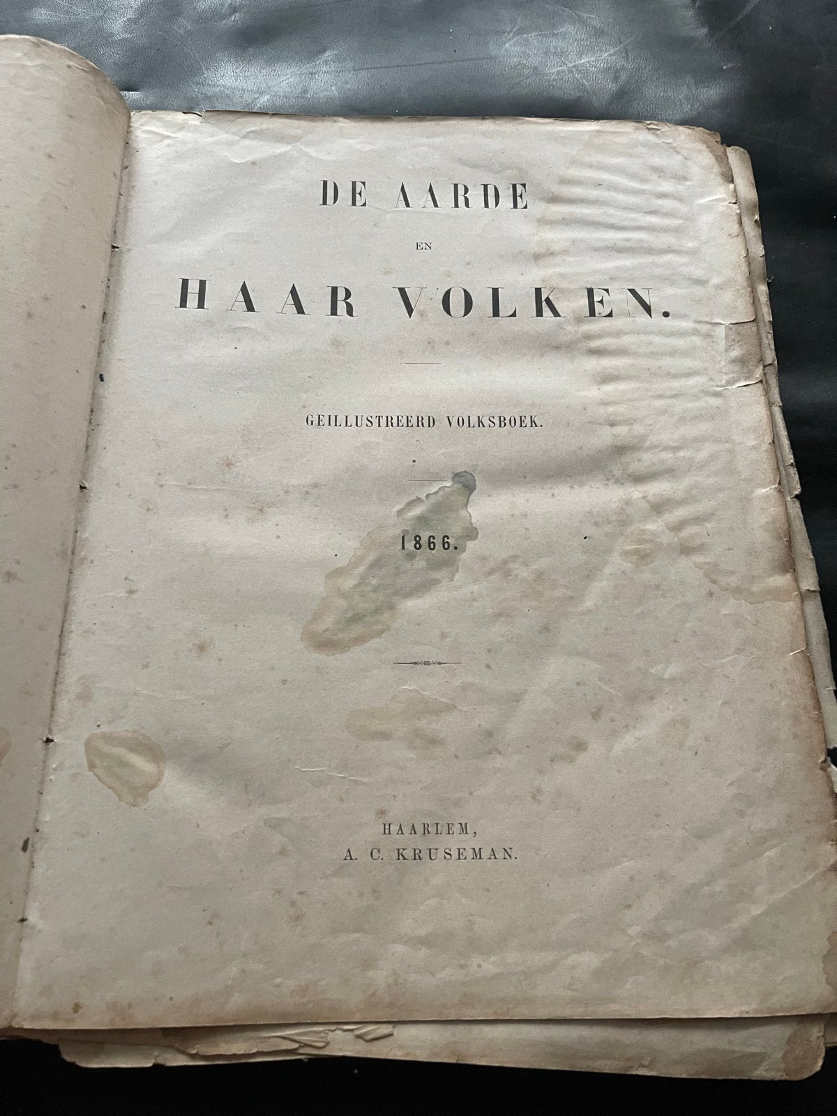 De Aarde en Haar Volken - Geïllustreerd Volksboek 1866, Ophalen of Verzenden