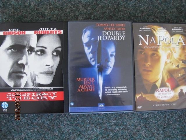 15D2: conspiracy theory - double jeopardy - napola, Vanaf 12 jaar, Ophalen of Verzenden, Zo goed als nieuw, Actiethriller