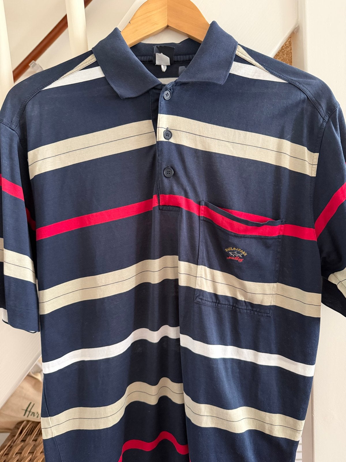 Paul & Shark Yachting Polo Shirt Gestreepte Heren Maat L, Kleding | Heren, Ophalen of Verzenden, Gedragen, Maat 52/54 (L), Meerkleurig