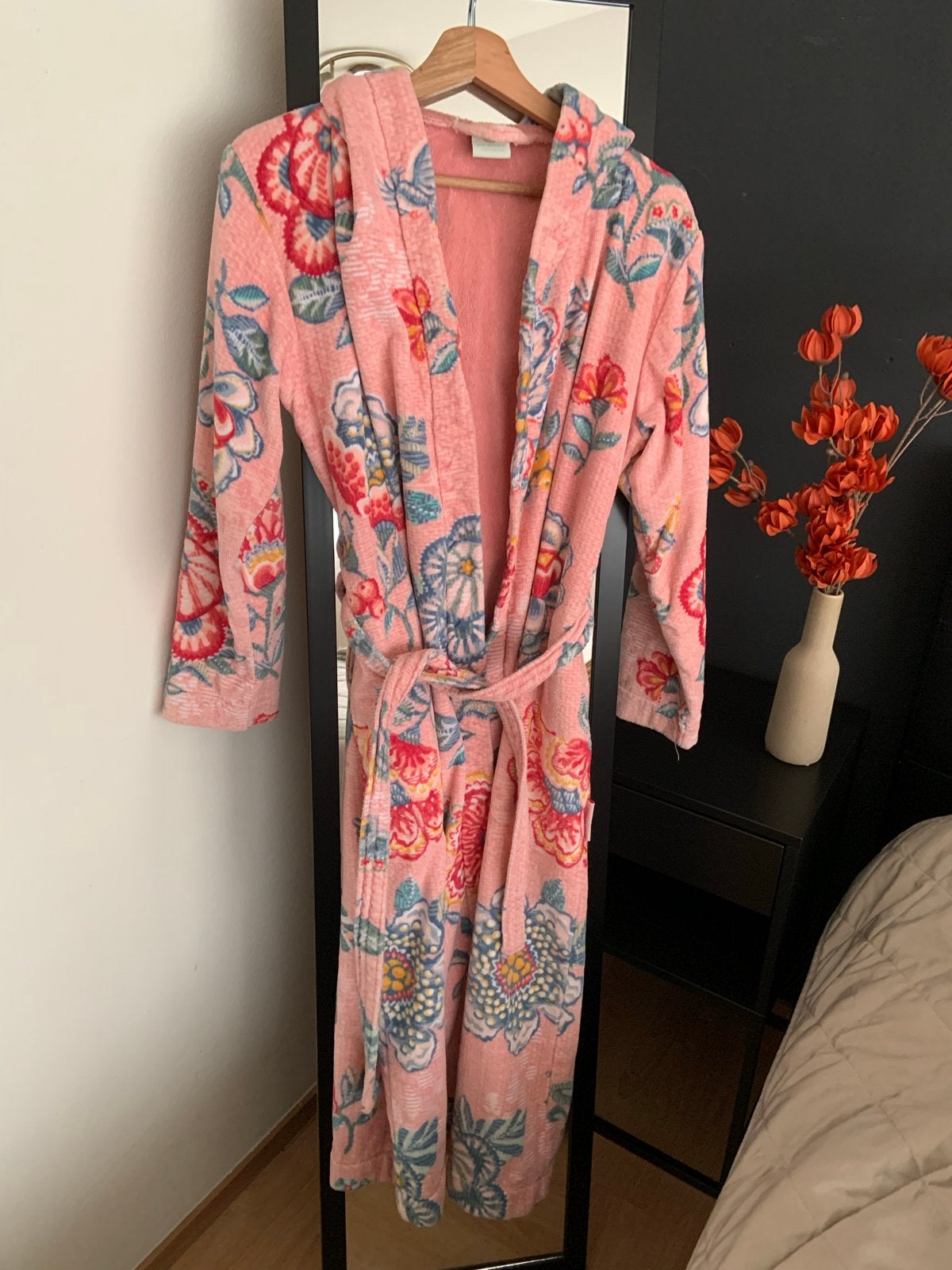 Pip Studio badjas - Maat S - Roze met bloemenprint, Kleding | Dames, Ophalen of Verzenden, Gedragen