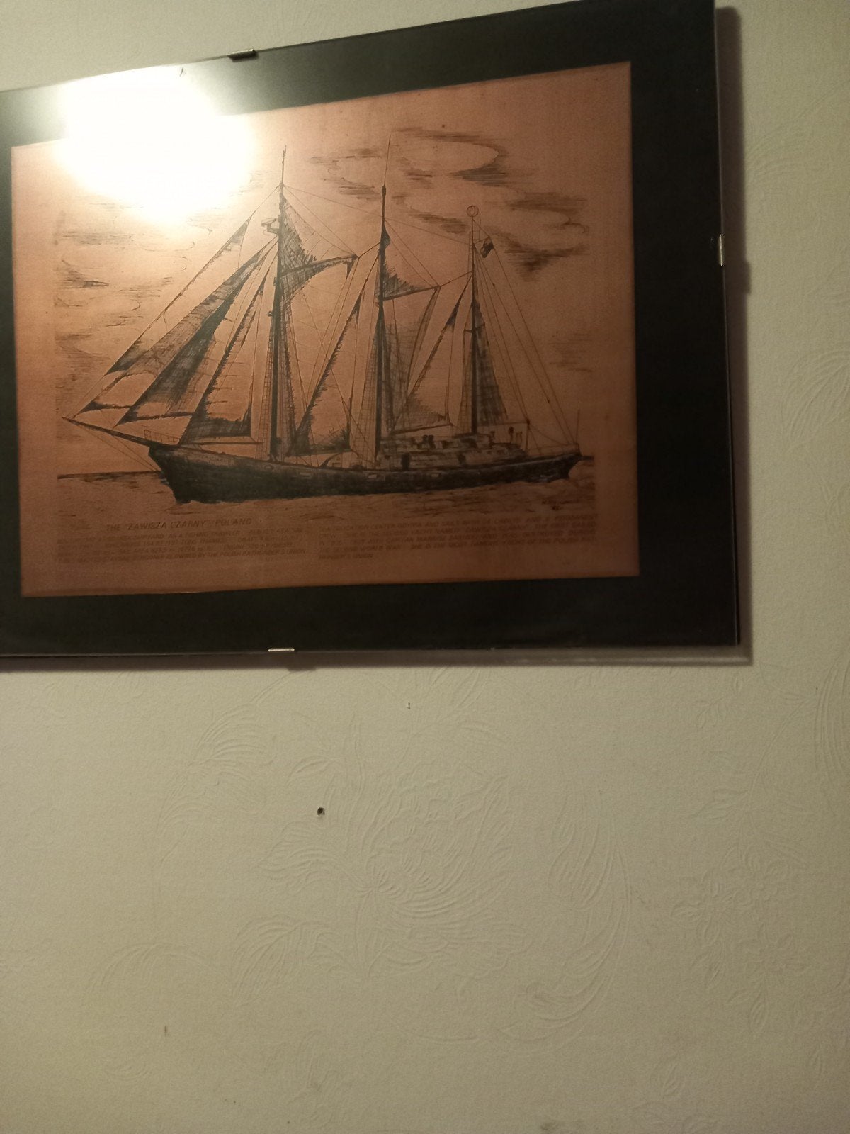 Kopergravure 'The Zawisza Czarny' Poolse Padvinderij, Ophalen of Verzenden, Zo goed als nieuw, Overige onderwerpen