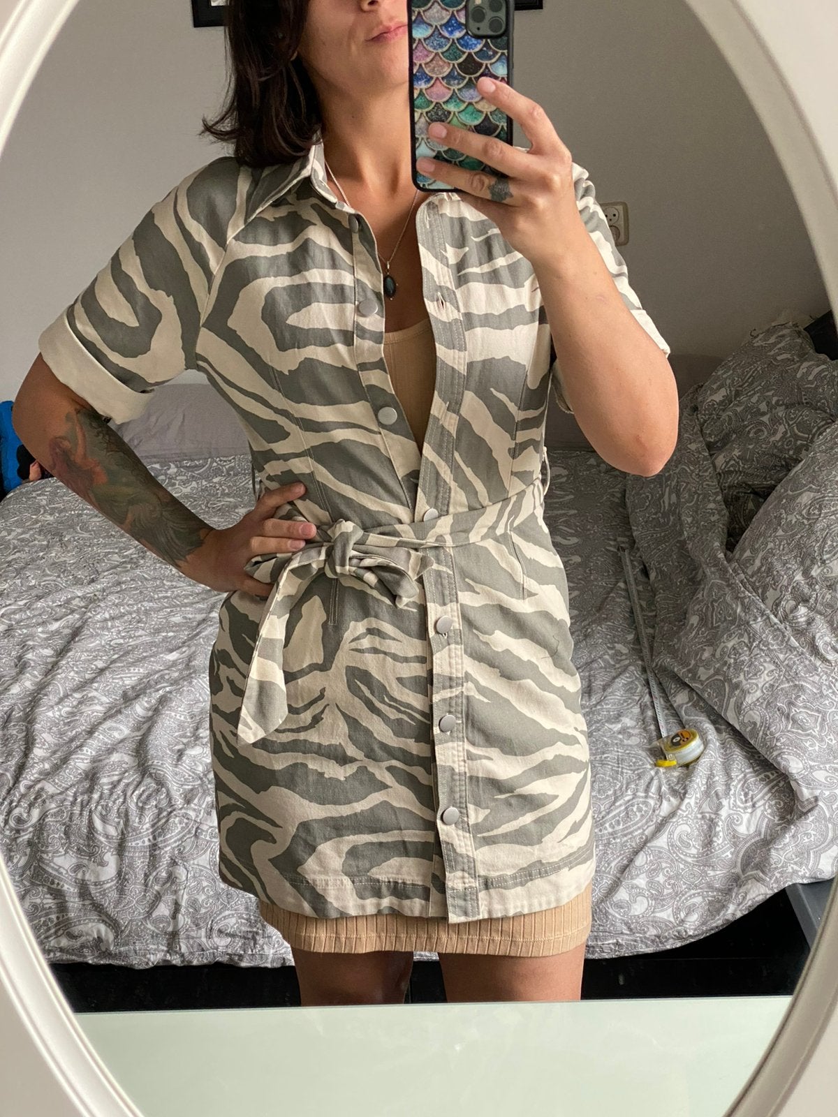 Monki Denim Zebra Jurk XXS - Nieuw!, Verzenden, Zo goed als nieuw, Maat 34 (XS) of kleiner, Blauw