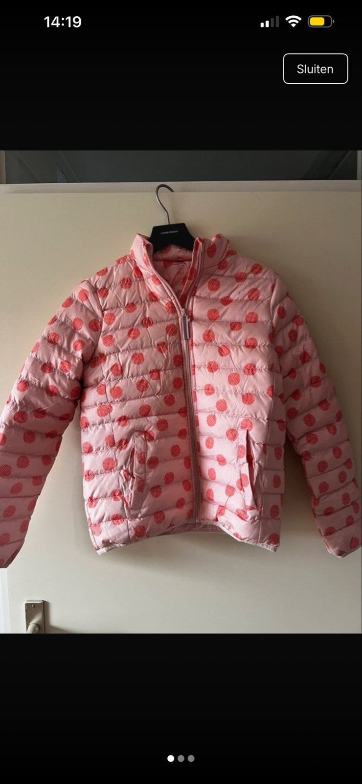 Roze HEMA kinderjas met aardbeienprint, maat 158/164, Kinderen en Baby's, Verzenden, Zo goed als nieuw, Meisje