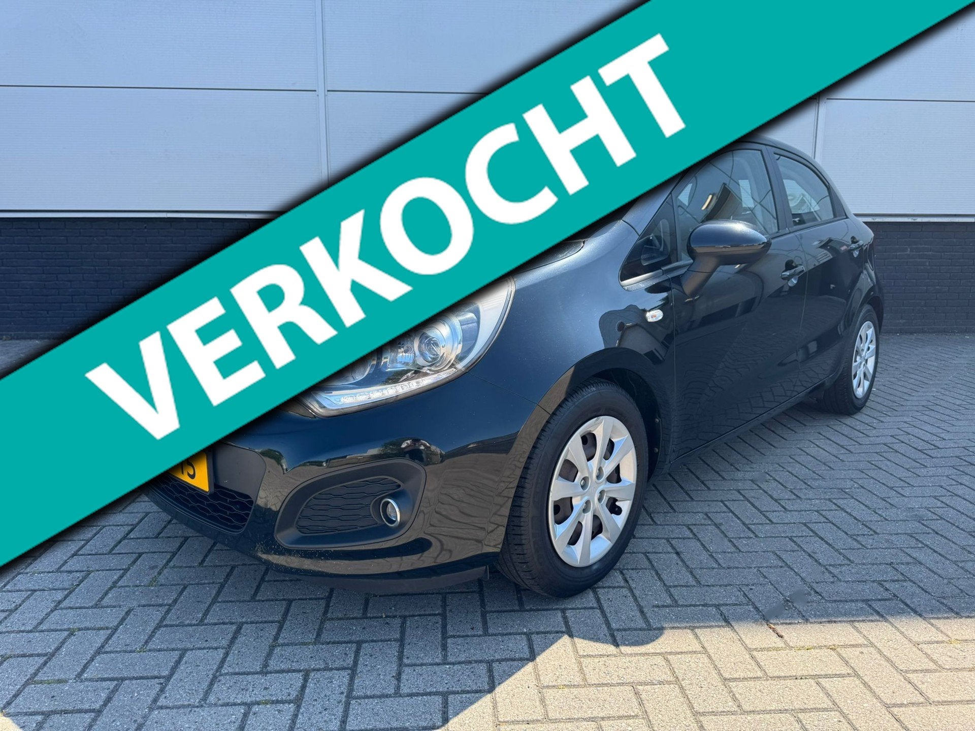 Kia Rio 1.2 CVVT BusinessLine 5drs cruise control - airco -, 4 cilinders, Zwart, Origineel Nederlands, Bedrijf