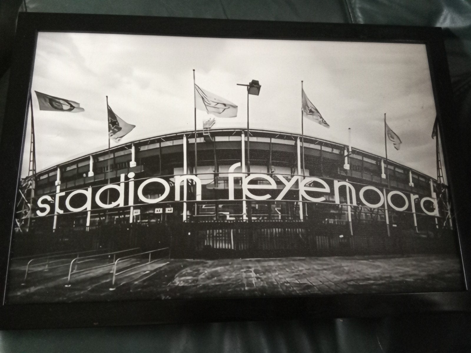 Feyenoord Stadion De Kuip Zwart-Wit Foto In Lijst, Ophalen, 50 – 75, Nieuw, Foto of Poster