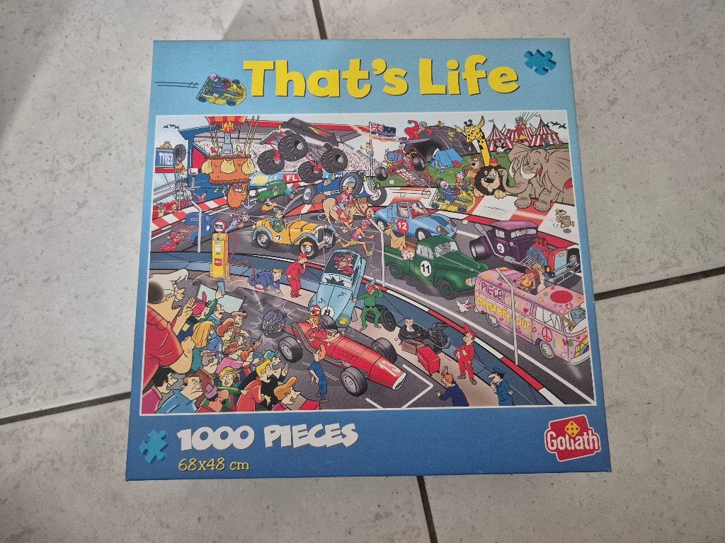 Puzzel That’s life racebaan (car race) 371425, Ophalen of Verzenden, 500 t/m 1500 stukjes, Zo goed als nieuw, Legpuzzel