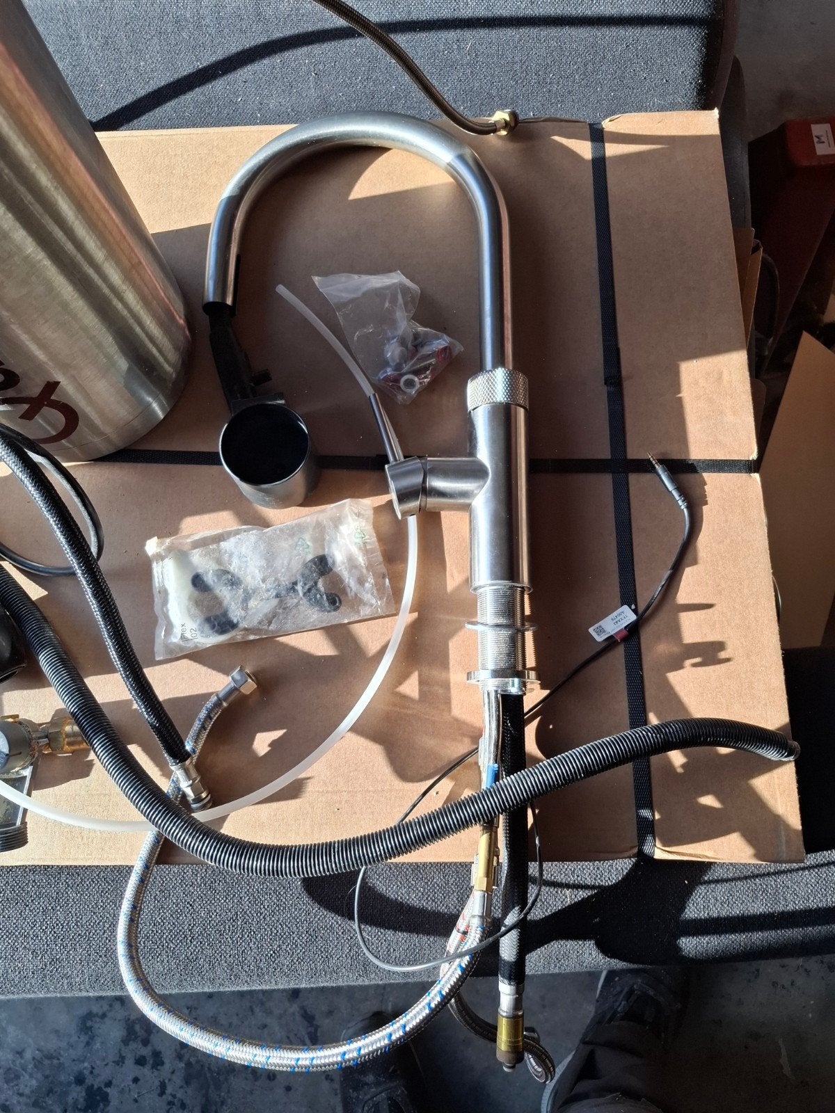 Quooker Flex Combi+ met Cube RVS - Complete set, Ophalen, Gebruikt, Metaal, Overige merken
