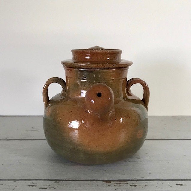 Provençaalse geglazuurde aardewerk kookpot daubiere, Antiek en Kunst, Ophalen of Verzenden