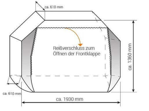 Hindermann Concept Zwoo Fietsenhoes voor 4 fietsen, Caravans en Kamperen, Camper-accessoires, Ophalen of Verzenden, Nieuw