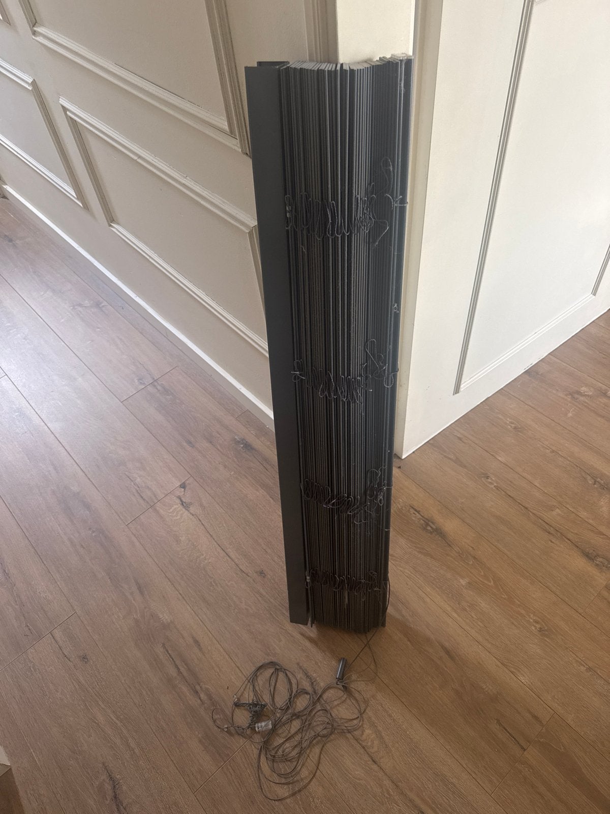 Zwarte jaloezie 100 cm breed, 130-135 cm lang, Ophalen, Gebruikt, Zwart, Jaloezie