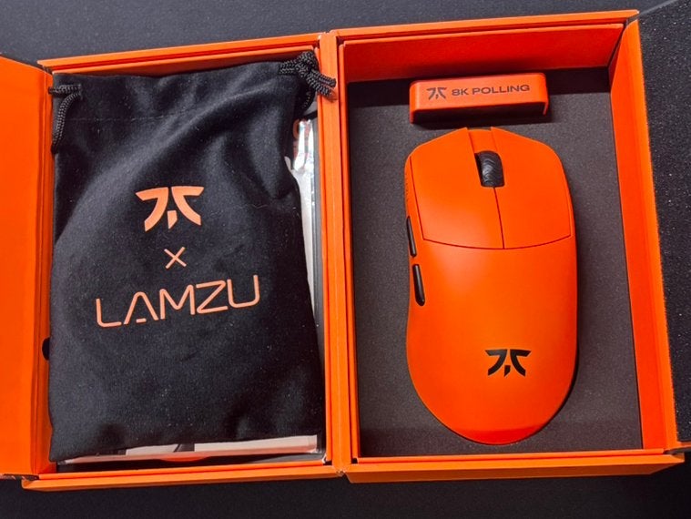 Lamzu x Fnatic Maya X 8K Wireless Gaming Muis - Goede Staat, Computers en Software, Muizen, Rechtshandig, Muis, Verzenden, Gaming muis