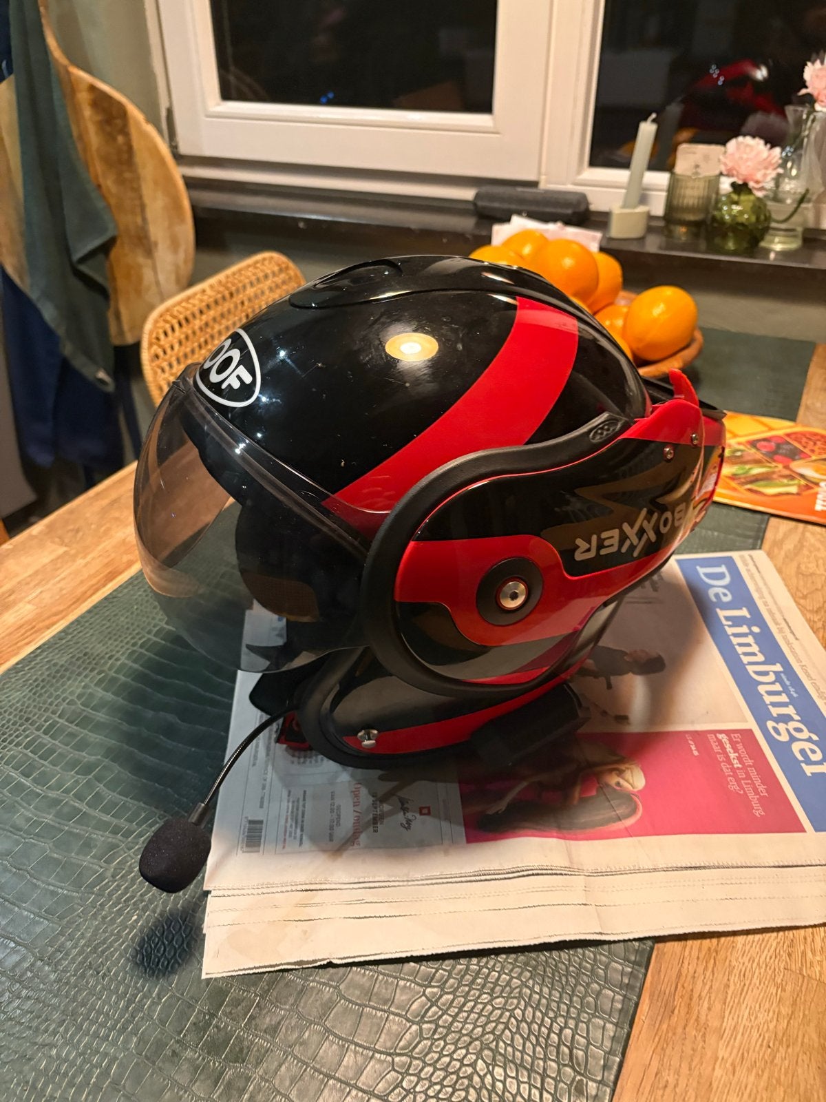 Roof Boxer V8 helm met radiosysteem, Overige merken, Systeemhelm, Heren, Ophalen of Verzenden