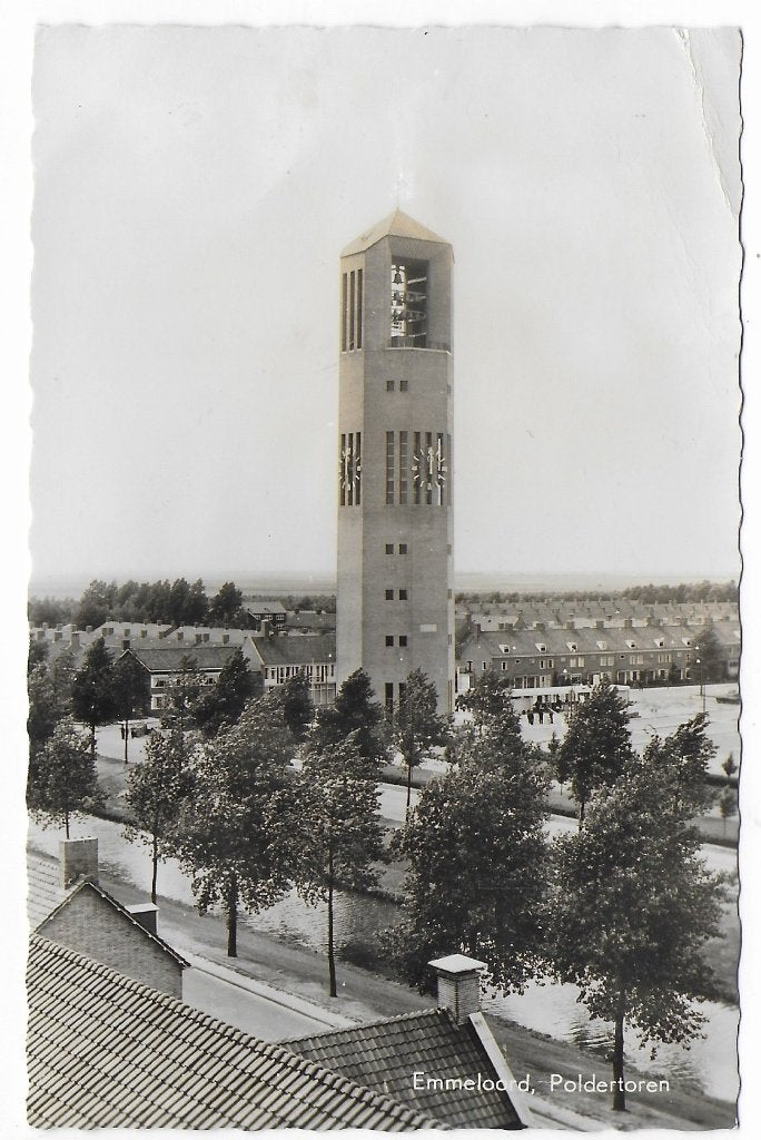 Emmeloord Poldertoren Ongelopen Ansichtkaart ( B7735), Ophalen of Verzenden, 1960 tot 1980, Gelopen