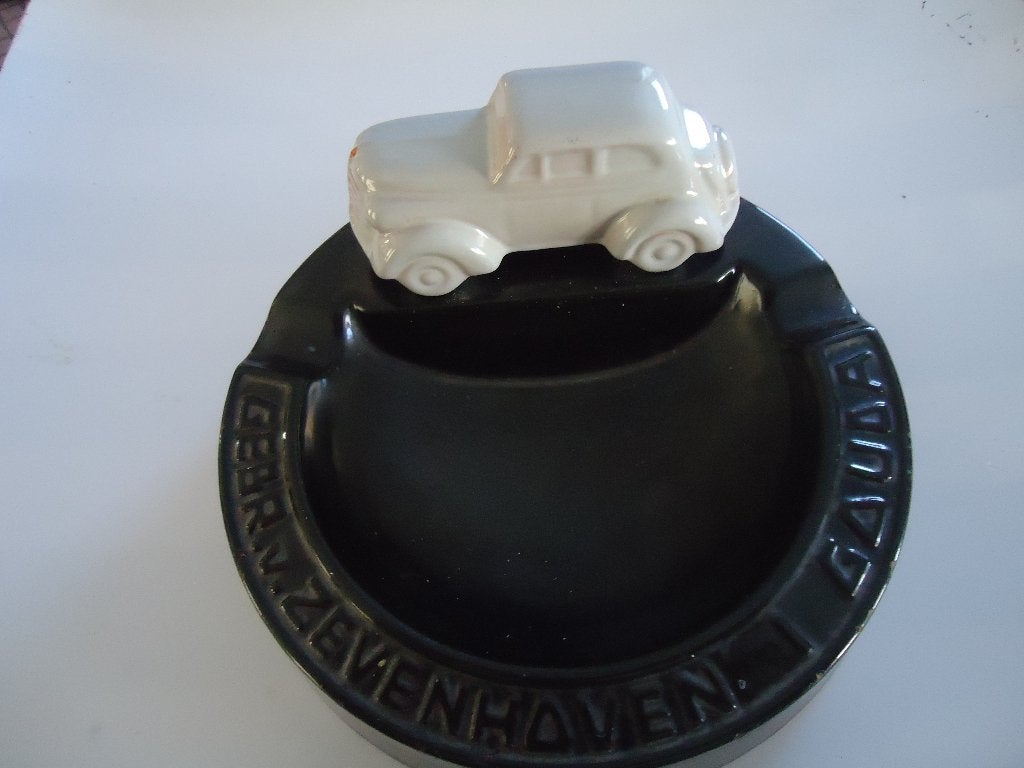 4 Ford Art Deco Asbak Zevenhoven Gouda enJ.Larooy Kr a/d Lek, Verzenden, Zo goed als nieuw, Asbak