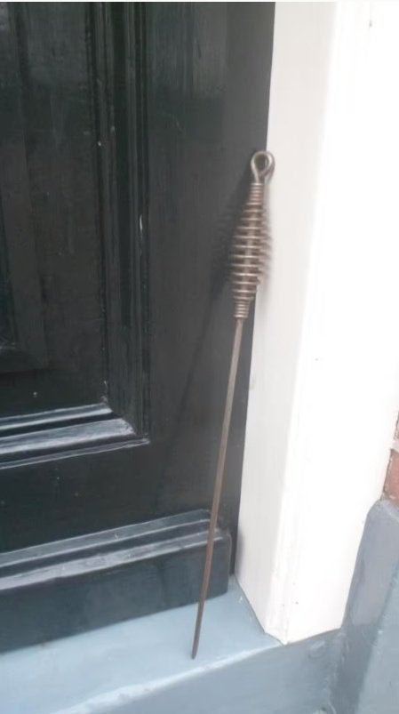 Vintage kachelpook, smeedijzer pook kachel of haard 46,5 cm, Ophalen of Verzenden