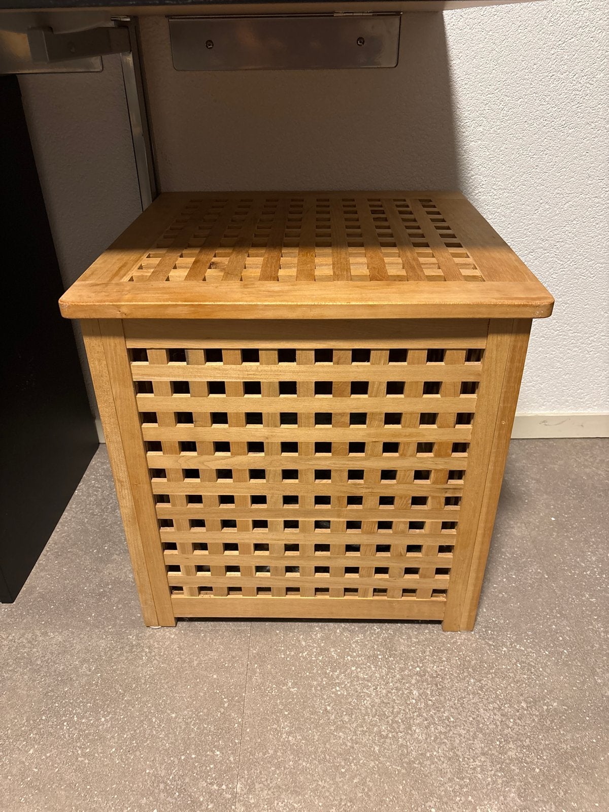 Houten Ikea wasmand / opbergbox met roosterdesign, Ophalen of Verzenden, Gebruikt