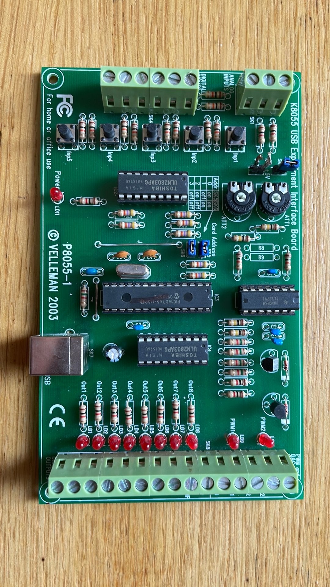 K8055 / vm110 velleman usb experiment board, Ophalen, Zo goed als nieuw