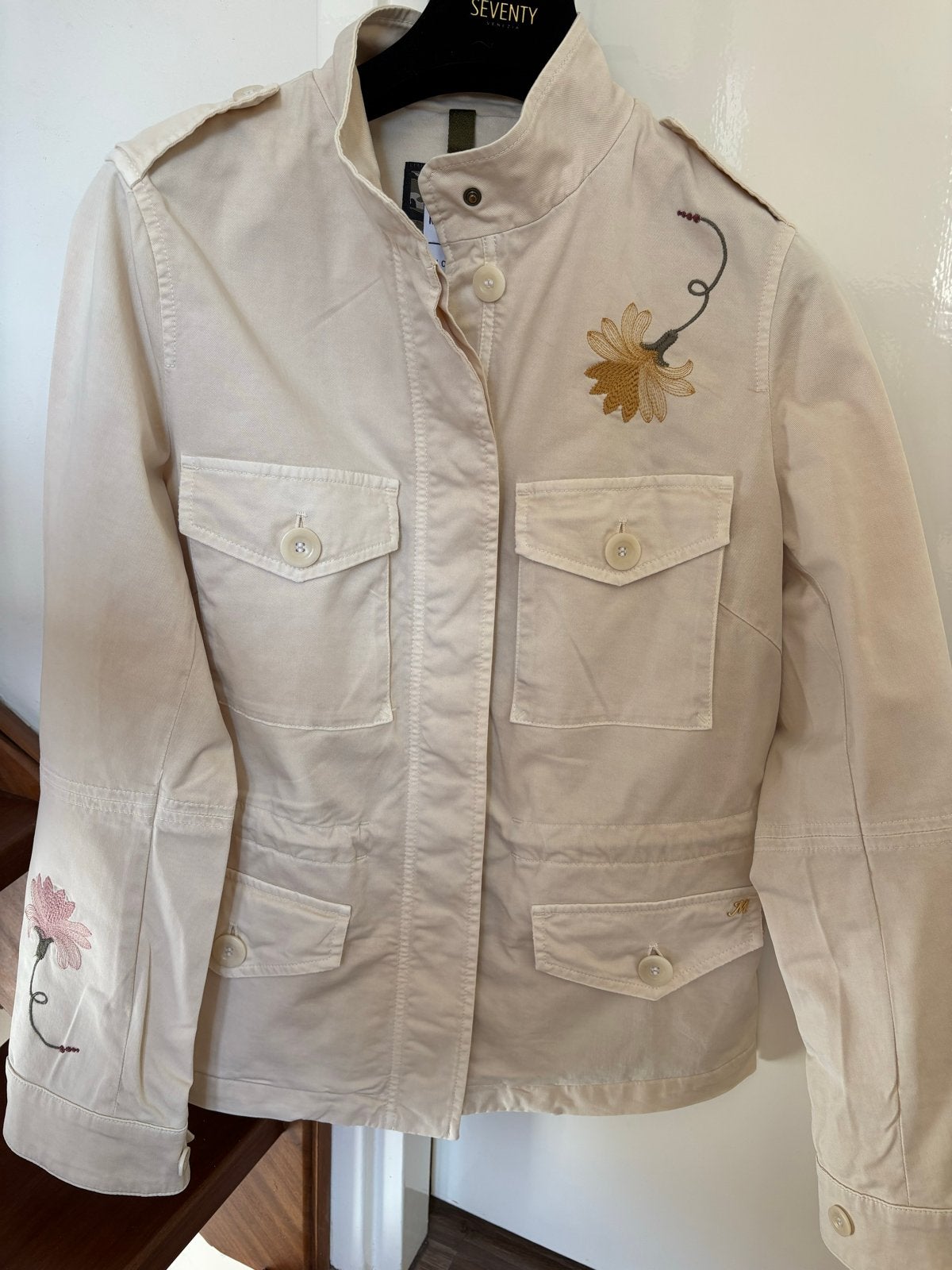 Mason's jas met bloemenborduursel in beige maat 36, Kleding | Dames, Ophalen of Verzenden, Zo goed als nieuw, Maat 36 (S), Beige
