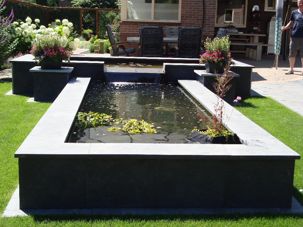 vijverrand Blue Limestone / Chinees Hardsteen 100x40x3 cm, Ophalen of Verzenden, Nieuw