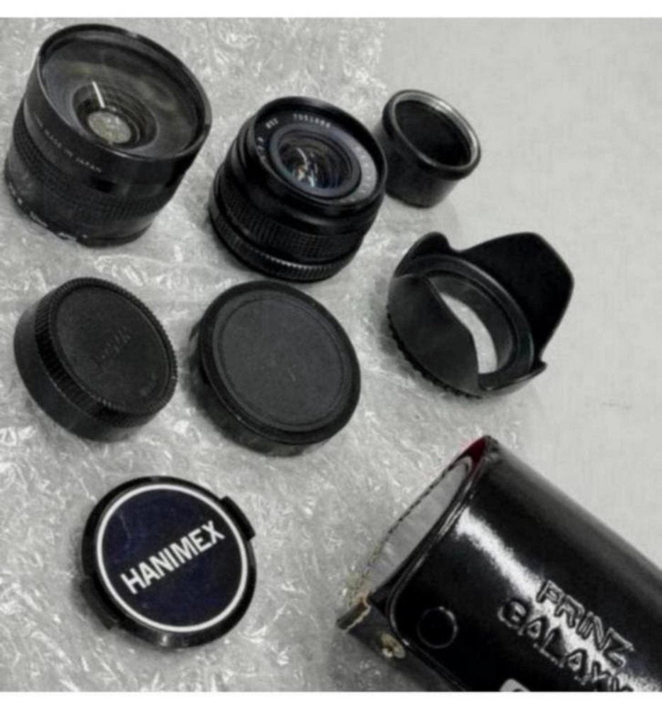 Hanimex mc f=28 52 7051686 + aico wider fisheye ser-vii 52mm, Ophalen of Verzenden, H, H, H