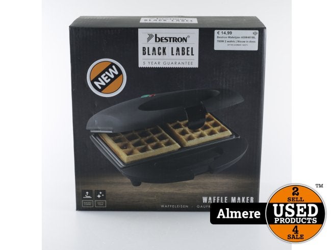 Bestron Wafelijzer ASW401BL 700W 2 wafels | Nieuw in doos, Flex Ltd., Nieuw, https://flex.com/contact-us, Nobelstraat 10, 5807 GA Oostrum LB, Limburg, Nederland