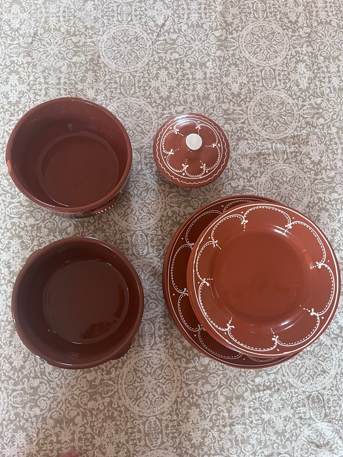 Casa Lopez - designer Aardewerk servies set, Ophalen, Gebruikt, Landelijk/Boerenbont, Aardewerk