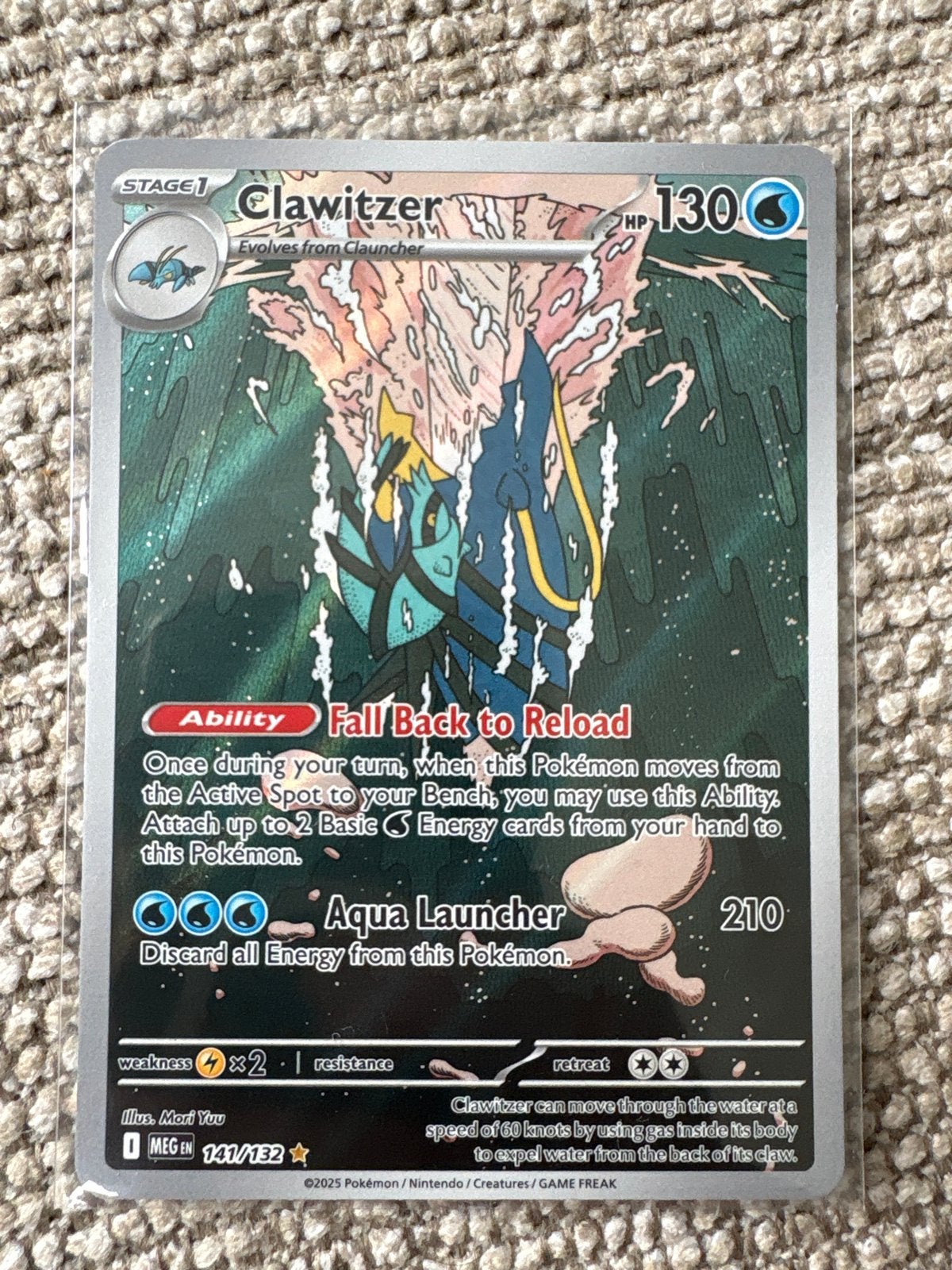 Clawitzer 141/132 Full Art (MEG EN), Ophalen of Verzenden, Zo goed als nieuw, Losse kaart, Foil