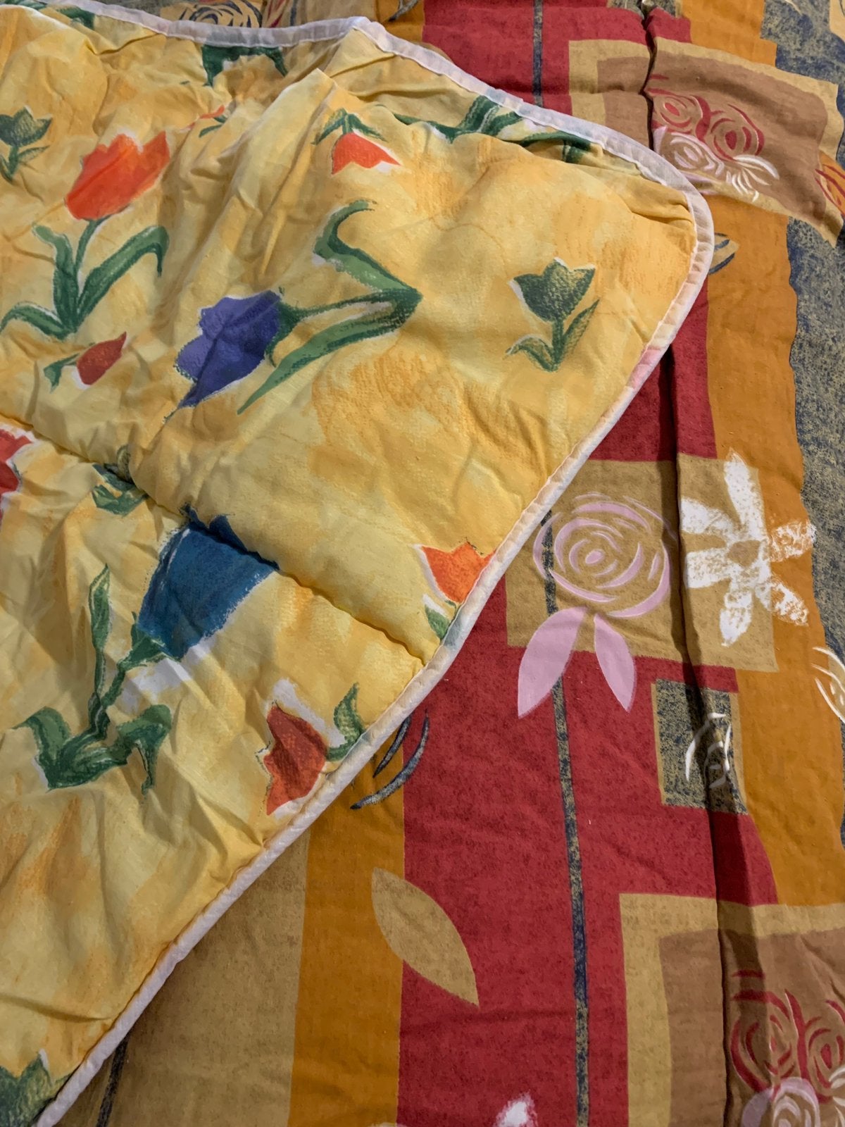 Dekbed of sprei, 150 x 220 cm, vintage., Eenpersoons, Meerkleurig, Ophalen of Verzenden, Deken of Dekbed
