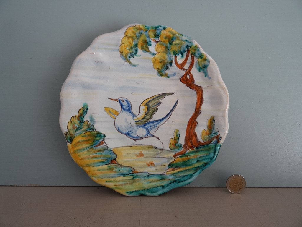 Bord vogel Talavera, Antiek en Kunst, Ophalen of Verzenden