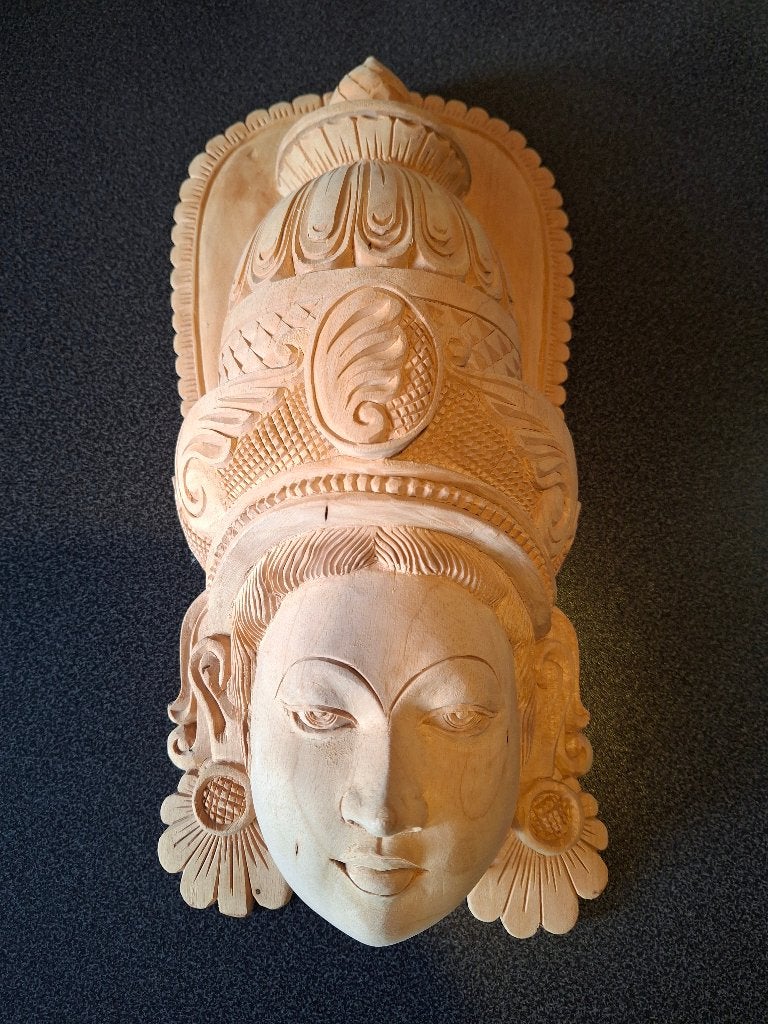 Prachtig handgesneden houten masker - Aziatische kunst, Ophalen of Verzenden