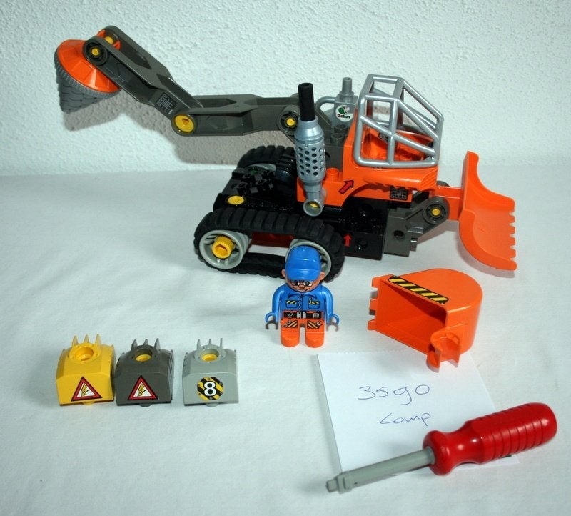 Technisch Duplo Toolo set 3590 Drill boor / graafmachine, Gebruikt, Ophalen of Verzenden, Compleet, Duplo