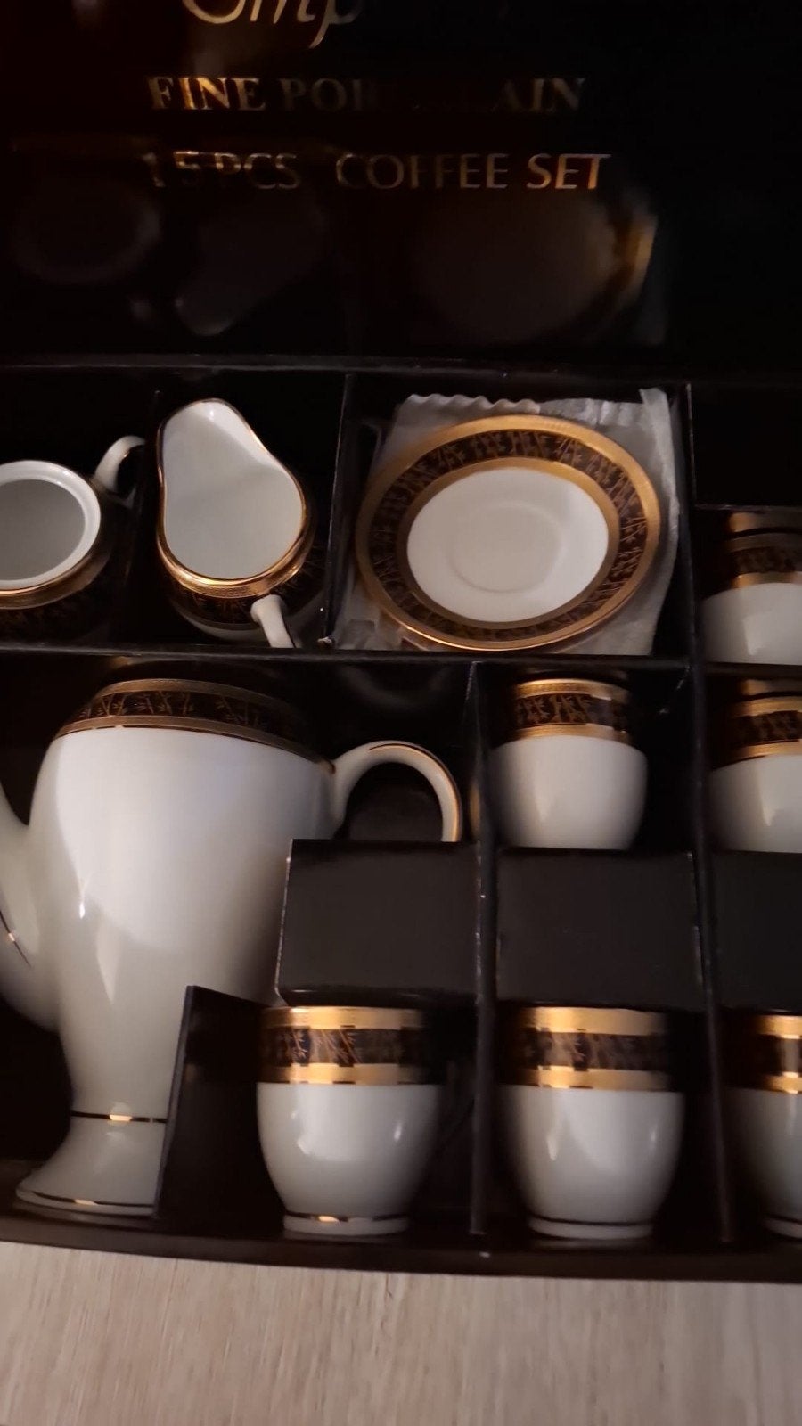 Luxe Mocca Servies - Nieuw in Doos - 15-delig Emperor, Overige merken, Nieuw, Ophalen of Verzenden, Porselein
