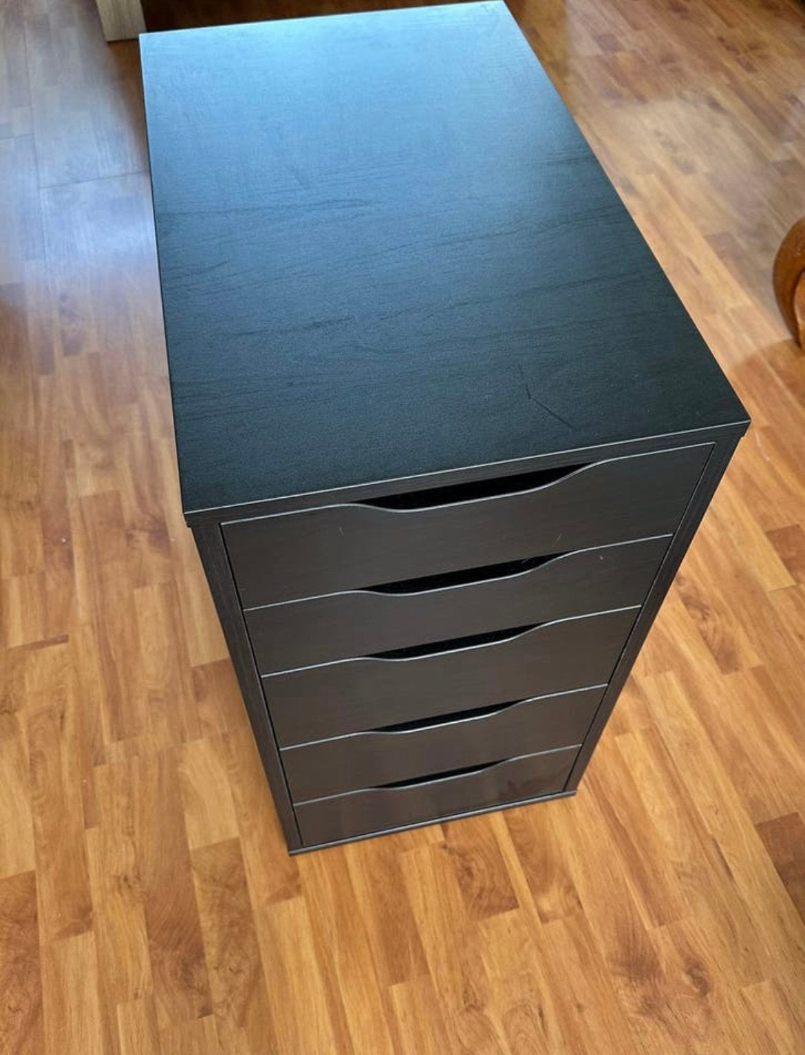 IKEA Alex ladeblok zwart, Ophalen, Minder dan 50 cm, 5 laden of meer, Zo goed als nieuw
