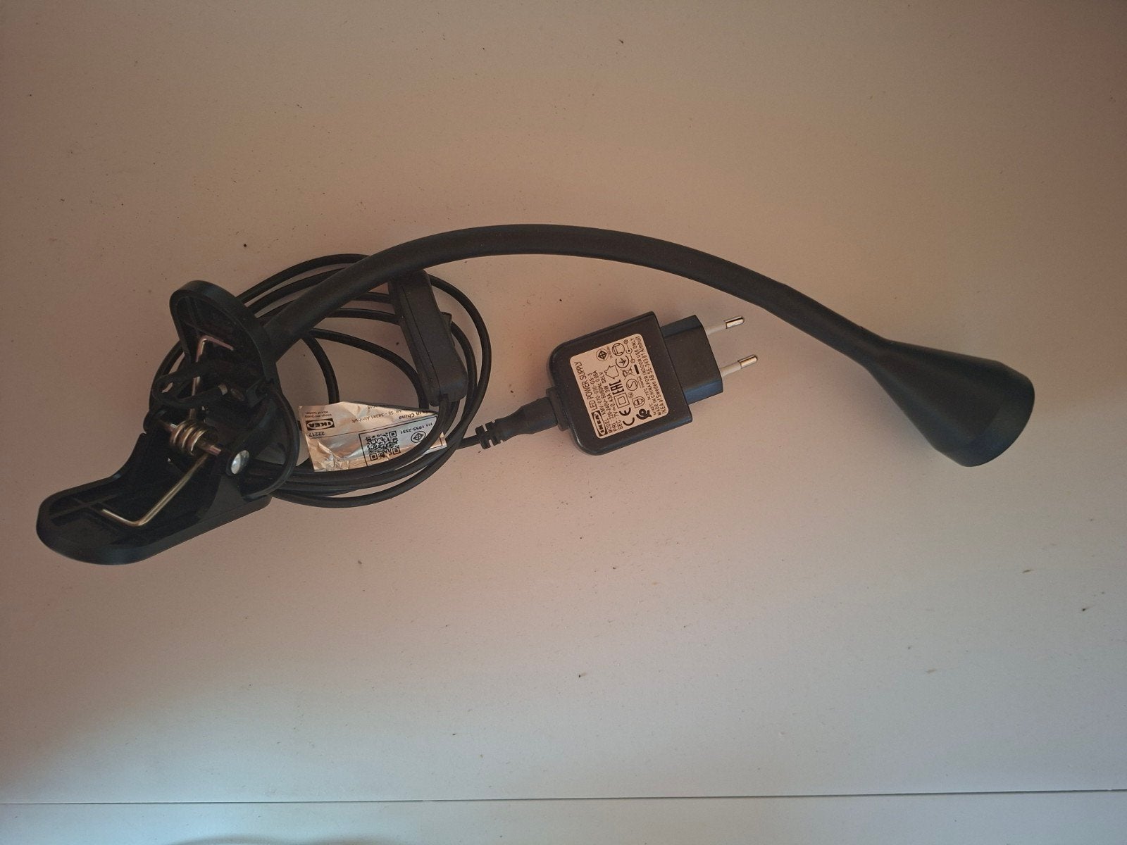 IKEA JANSJÖ LED-spot met klem, zwart, Met schakelaar, Gebruikt, Zwart, Ophalen of Verzenden