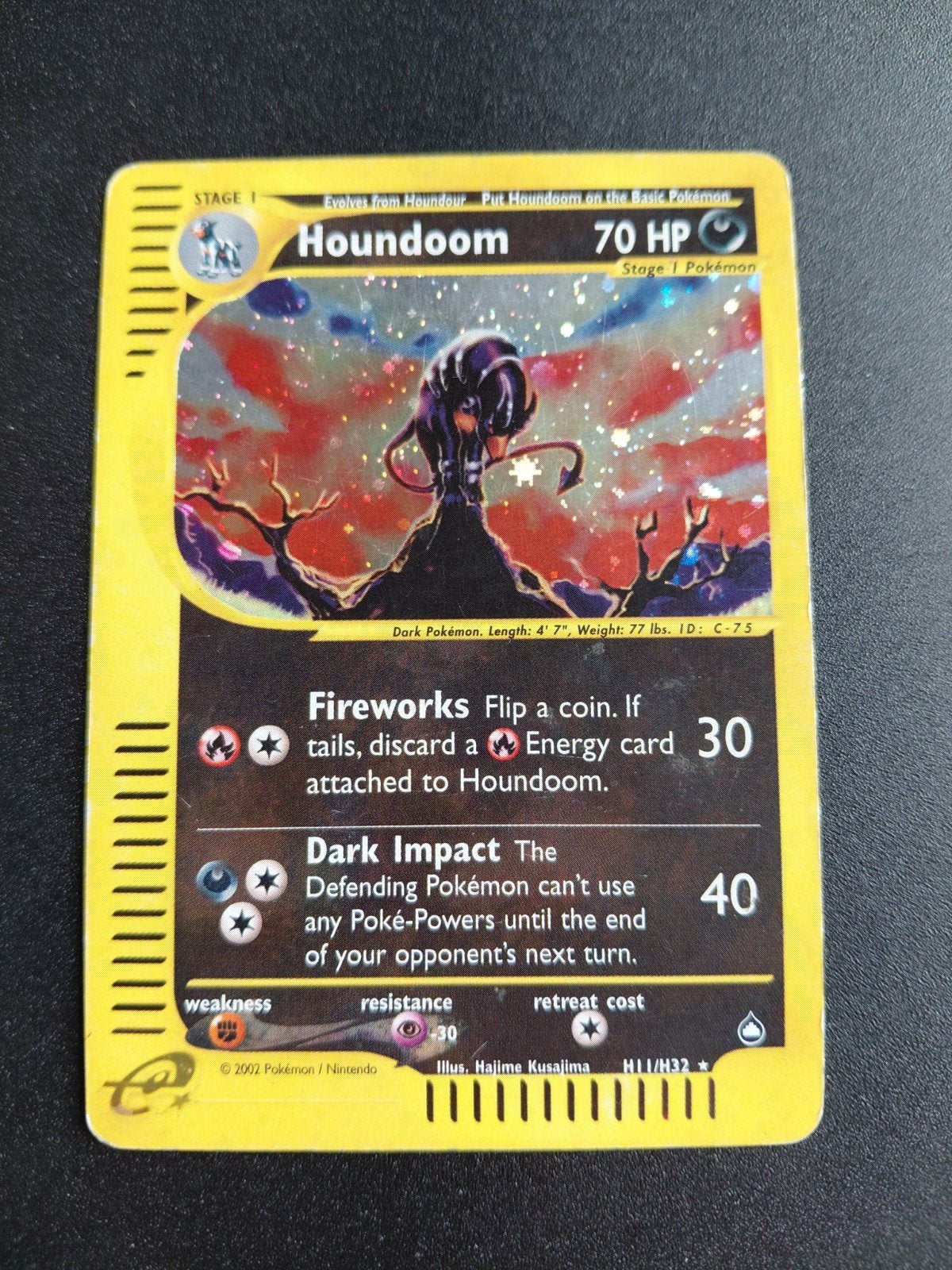 Houndoom Aquapolis H11/H32 Pokémon kaart - Gebruikt, Hobby en Vrije tijd, Verzamelkaartspellen | Pokémon, Ophalen of Verzenden