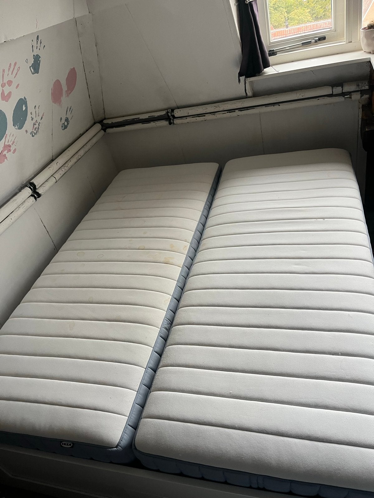 2x IKEA Valevåg matrassen 80x200 cm, middelhard, Gebruikt, Tweepersoons, Ophalen of Verzenden, 80 cm