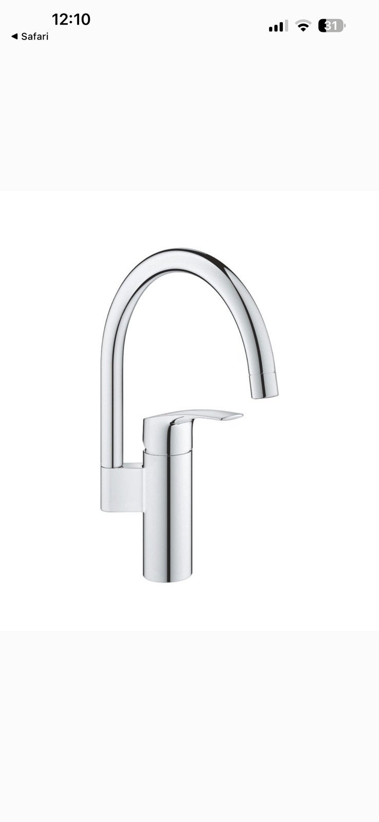 Grohe via keukenkraan nieuw, Ophalen of Verzenden, Nieuw, Chroom, Kraan