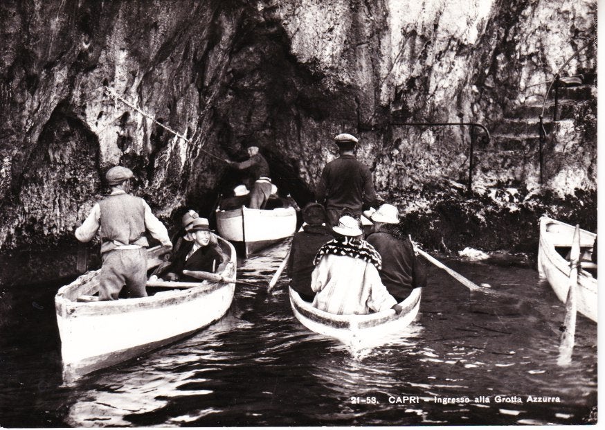 Capri - Ingresso alla Grotta Azzurra (Blauwe Grot)06-08, Ophalen of Verzenden, 1940 tot 1960, Ongelopen, Italië