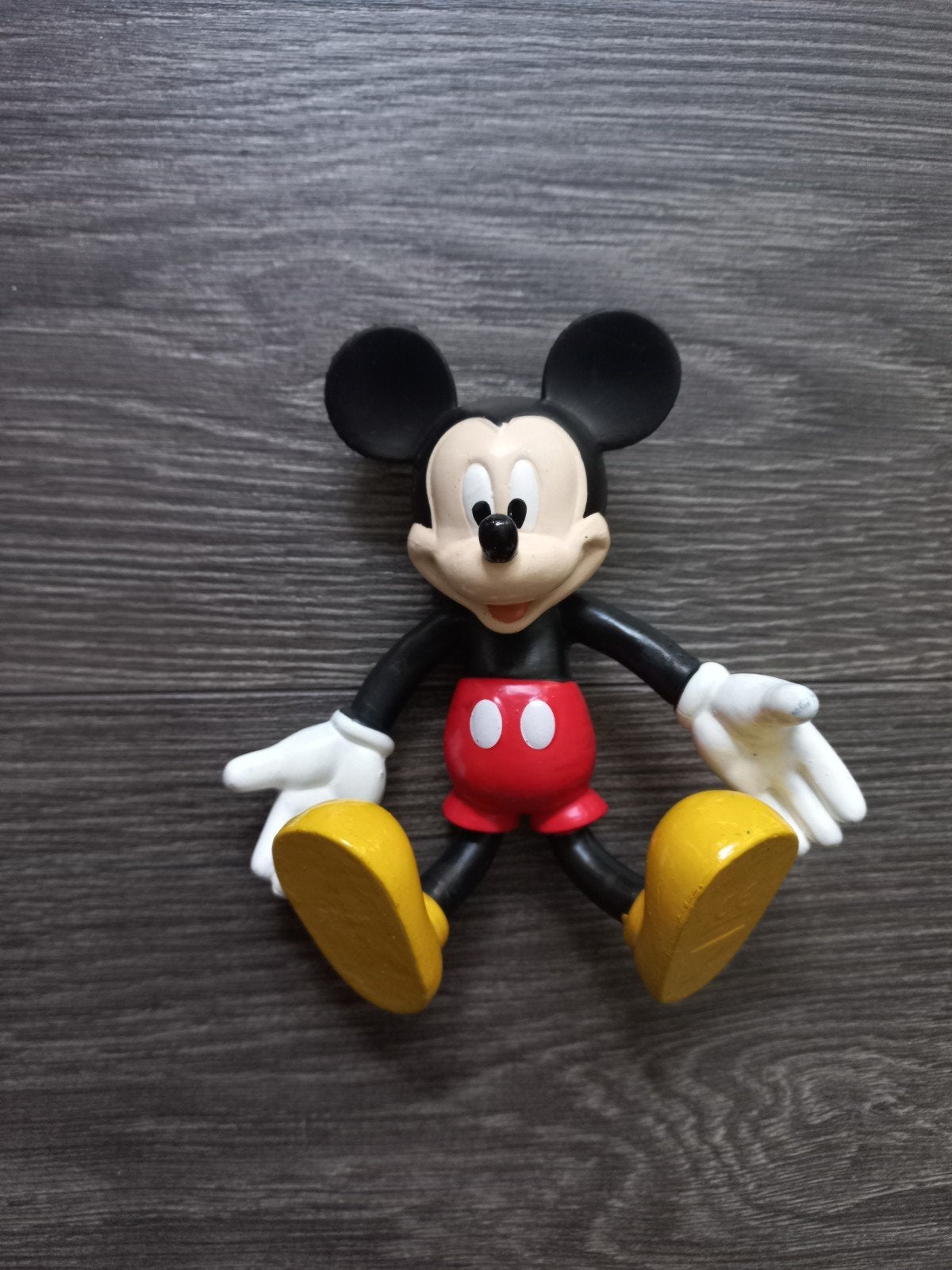 Disney Mickey Mouse 12cm hard plastic, Ophalen of Verzenden, Gebruikt, Overige typen