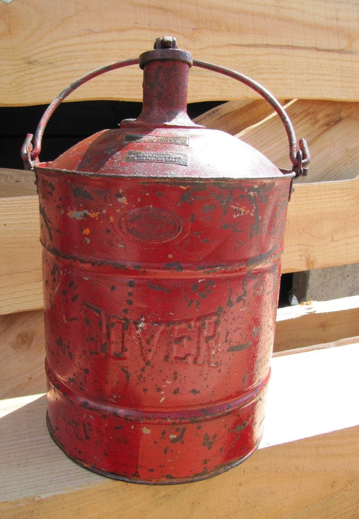 Vintage Dover Underwriters laboratories safety petroleum kan, Antiek en Kunst, Ophalen of Verzenden