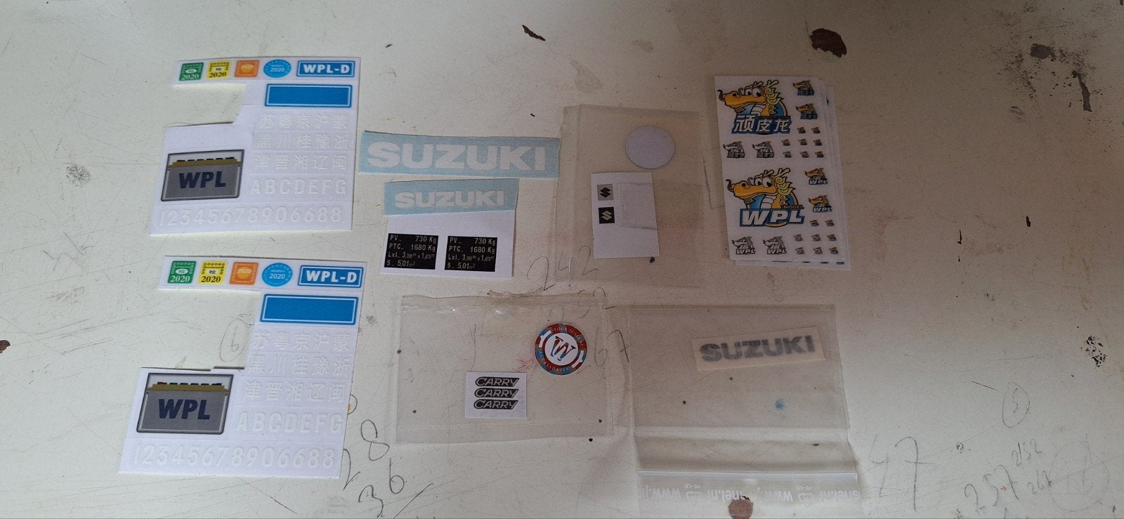 wpl d12 suzuki keitruck 1/10 stickers, Ophalen of Verzenden, Nieuw