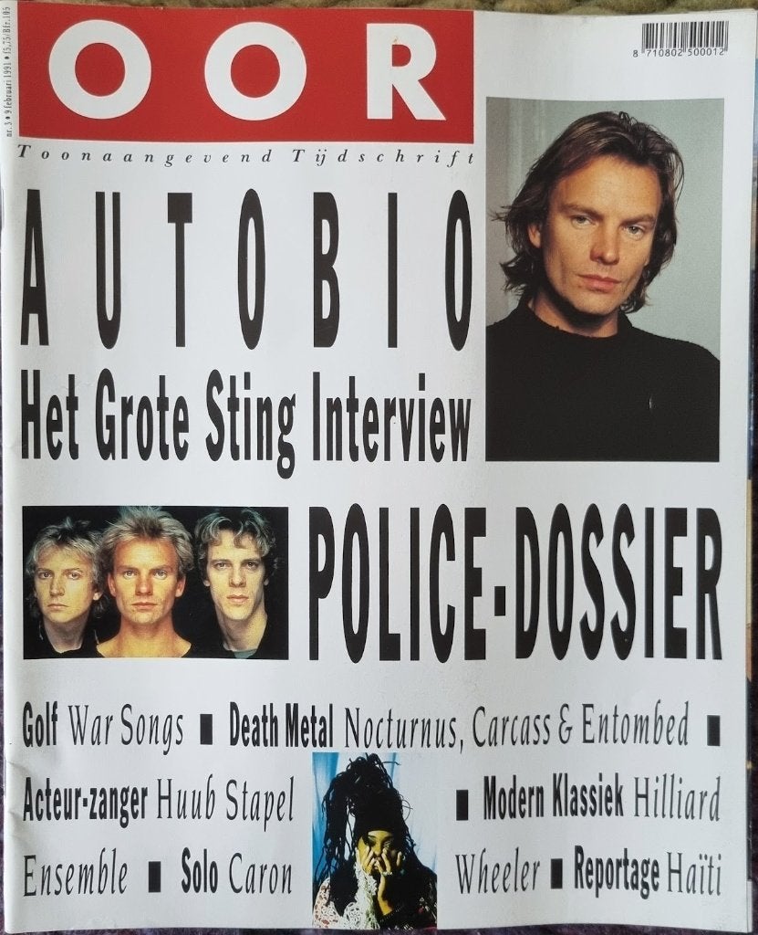 OOR 3-1991 Sting Police Afghan Wigs Stapel Caron Wheeler Chr, Ophalen of Verzenden, Zo goed als nieuw, Muziek, Film of Tv
