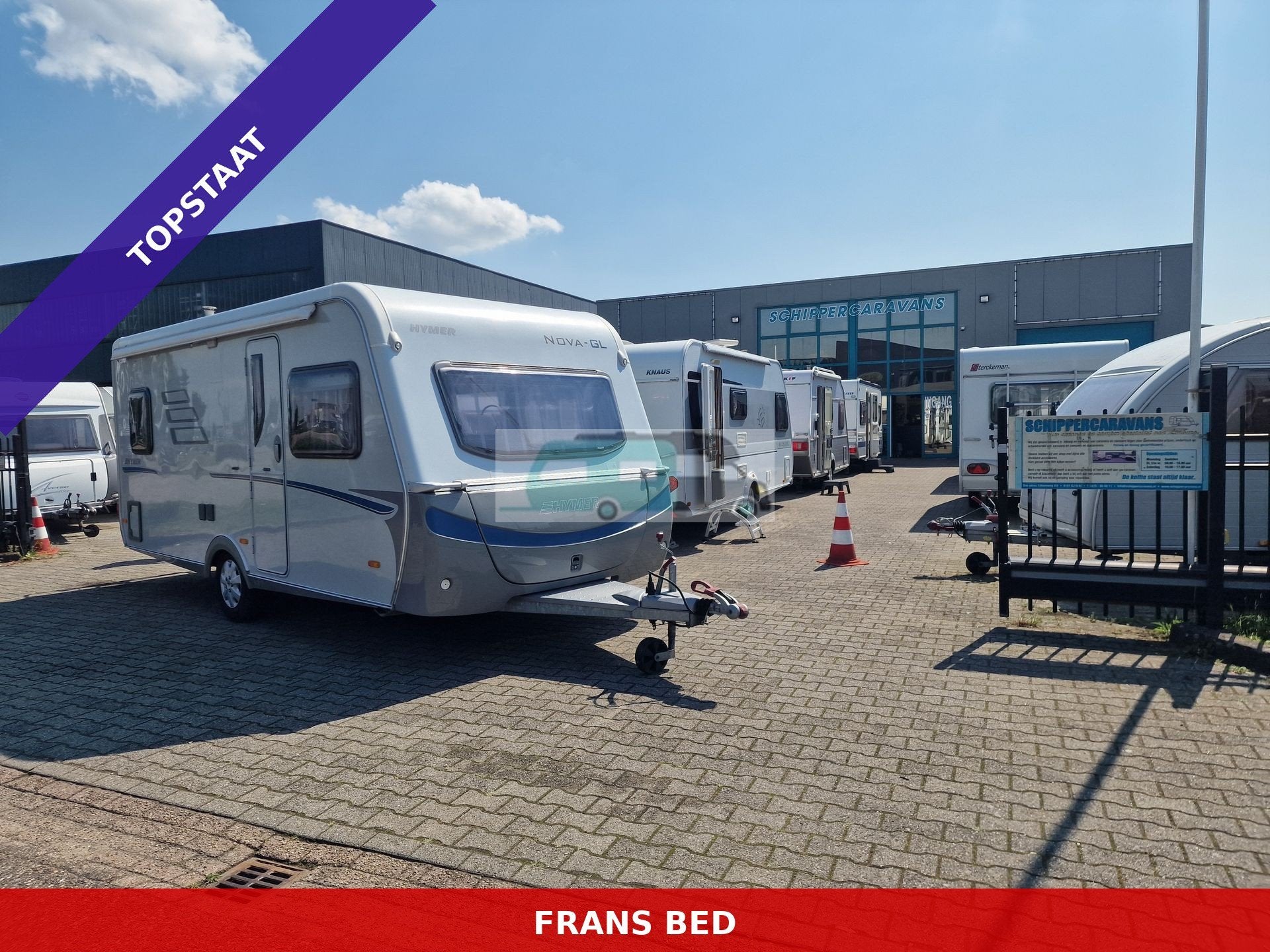 Eriba nova 465 GL/SL 2010 topstaat (bj 2010), Caravans en Kamperen, Bedrijf, Schokbreker, 6 tot 7 meter, Eriba