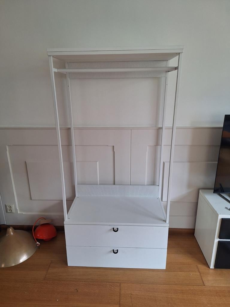 IKEA Kledingkast met lades en kledingroede -wit 163x80x40 cm, Huis en Inrichting, Kasten | Kledingkasten, Gebruikt, 150 tot 200 cm