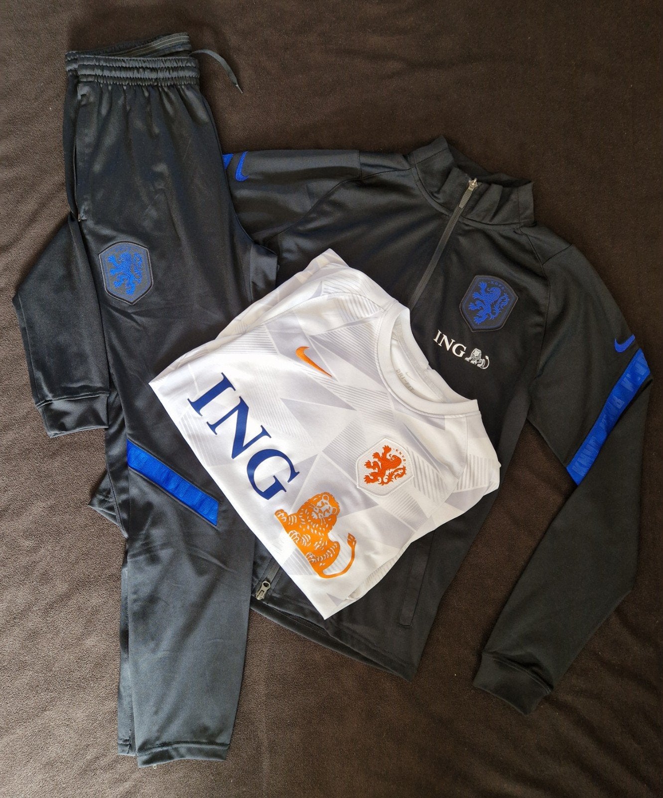 Nederlands elftal trainingspak + shirt 2020 Oranje KNVB set, Maat 48/50 (M), Zwart, Nike, Ophalen of Verzenden