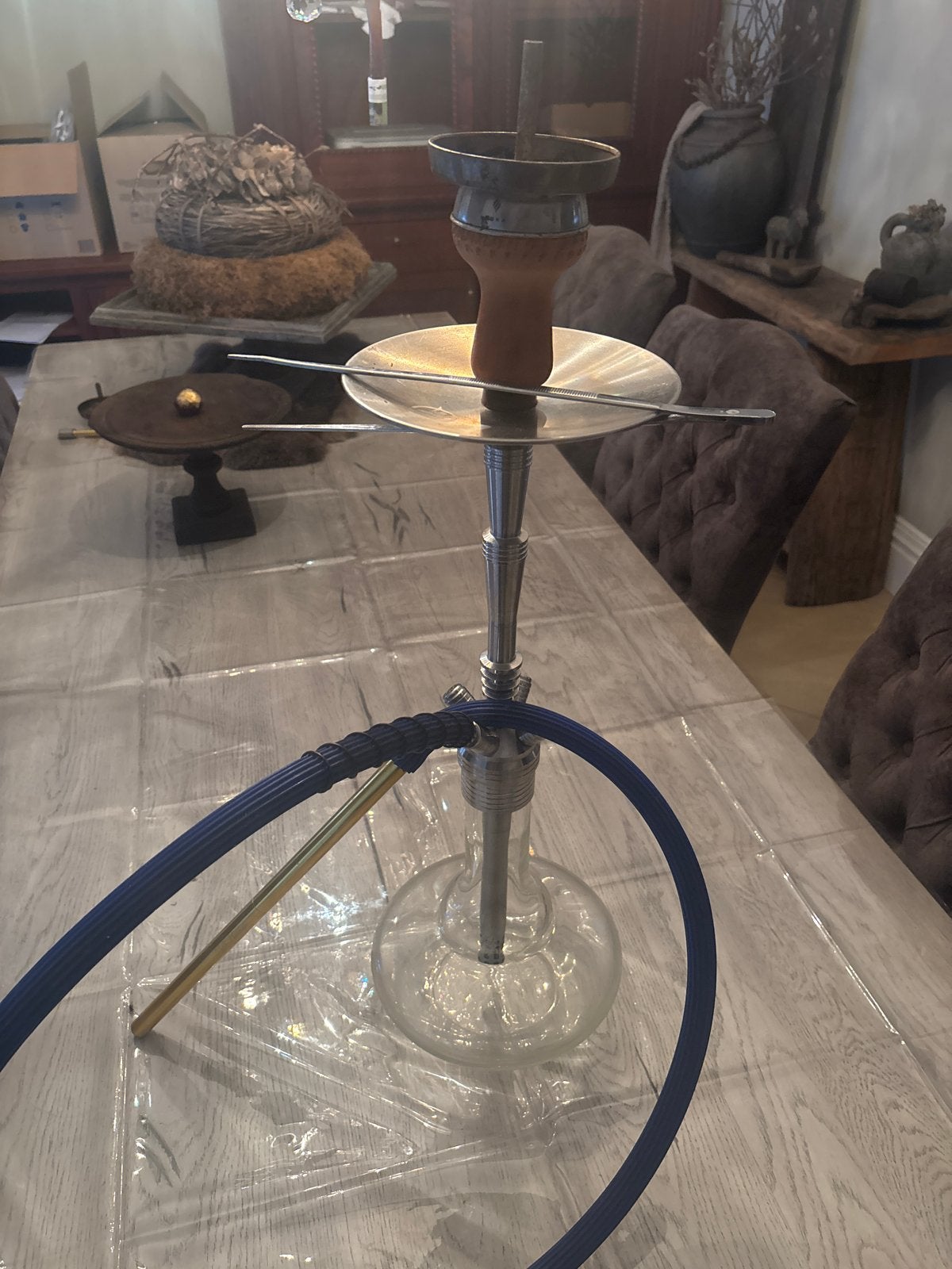 Dschinni vendetta sniper shisha complete set, Ophalen, Zo goed als nieuw, (Water)pijp