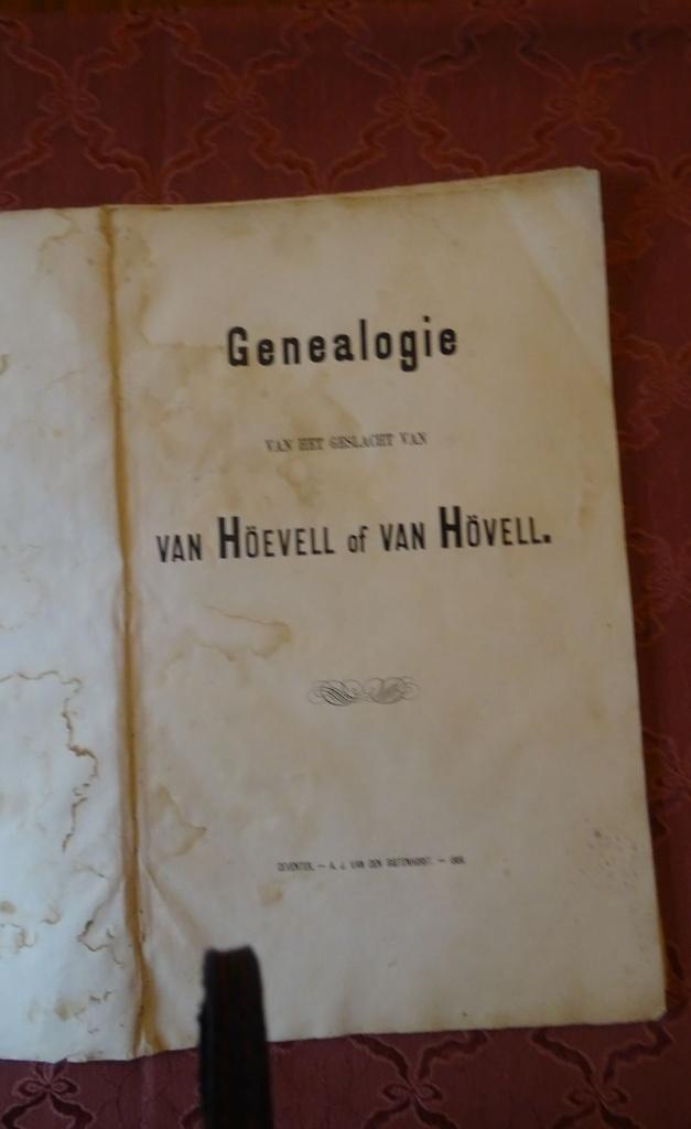 Genealogie van Hoeveell of van Hovell., Ophalen of Verzenden