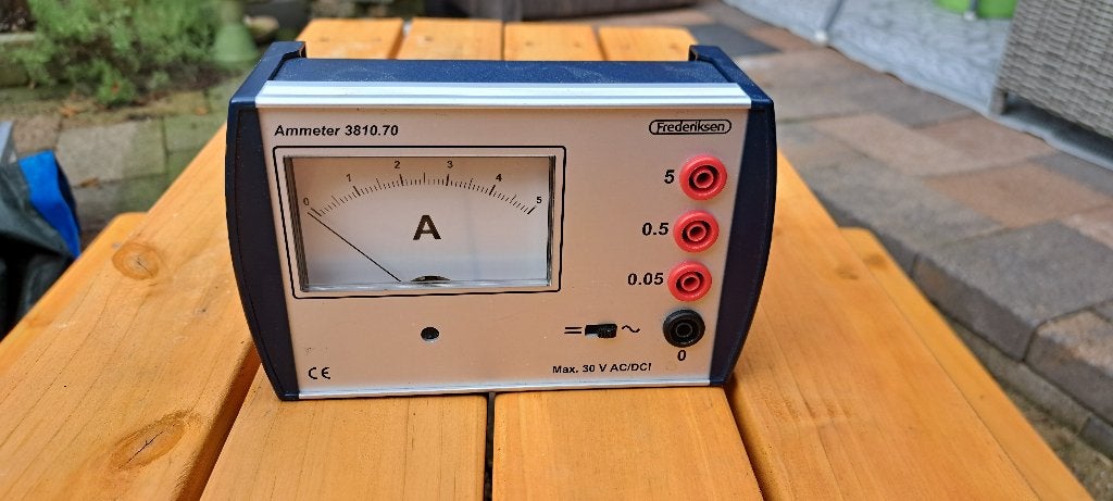 Frederiksen Amperemeter 3810.70 - Max. 30 V AC/DC, Ophalen of Verzenden, Gebruikt, Elektriciteit