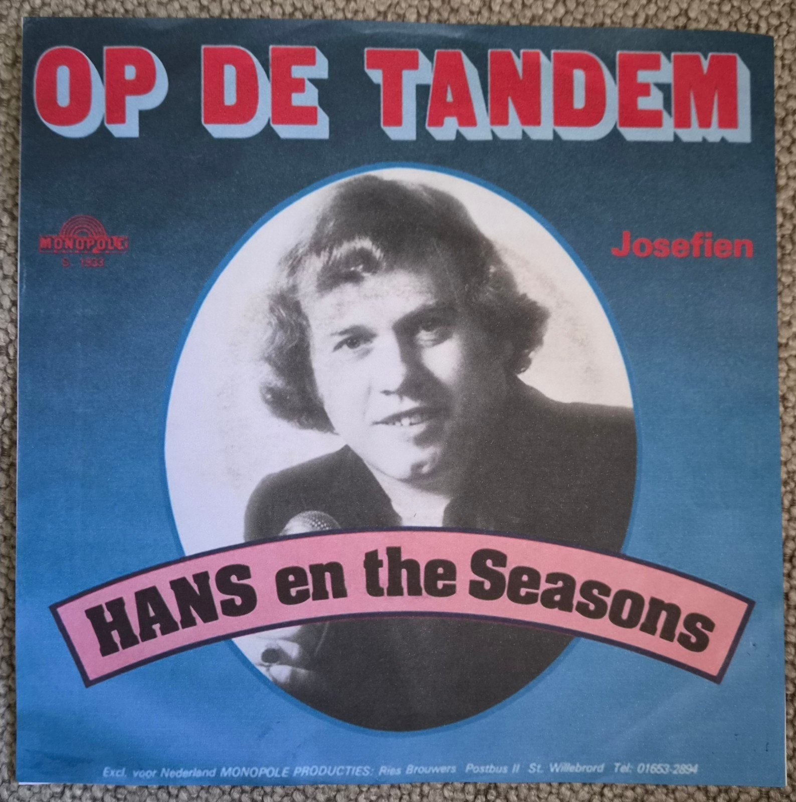 Hans en the Seasons - Op de tandem /Josefien, Ophalen of Verzenden, Zo goed als nieuw, 12 inch, Levenslied of Smartlap