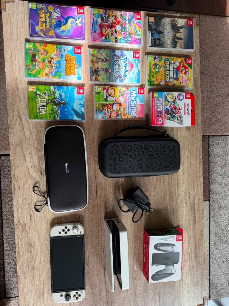 Nintendo Switch OLED, Switch OLED, Met games, Ophalen of Verzenden, Zo goed als nieuw